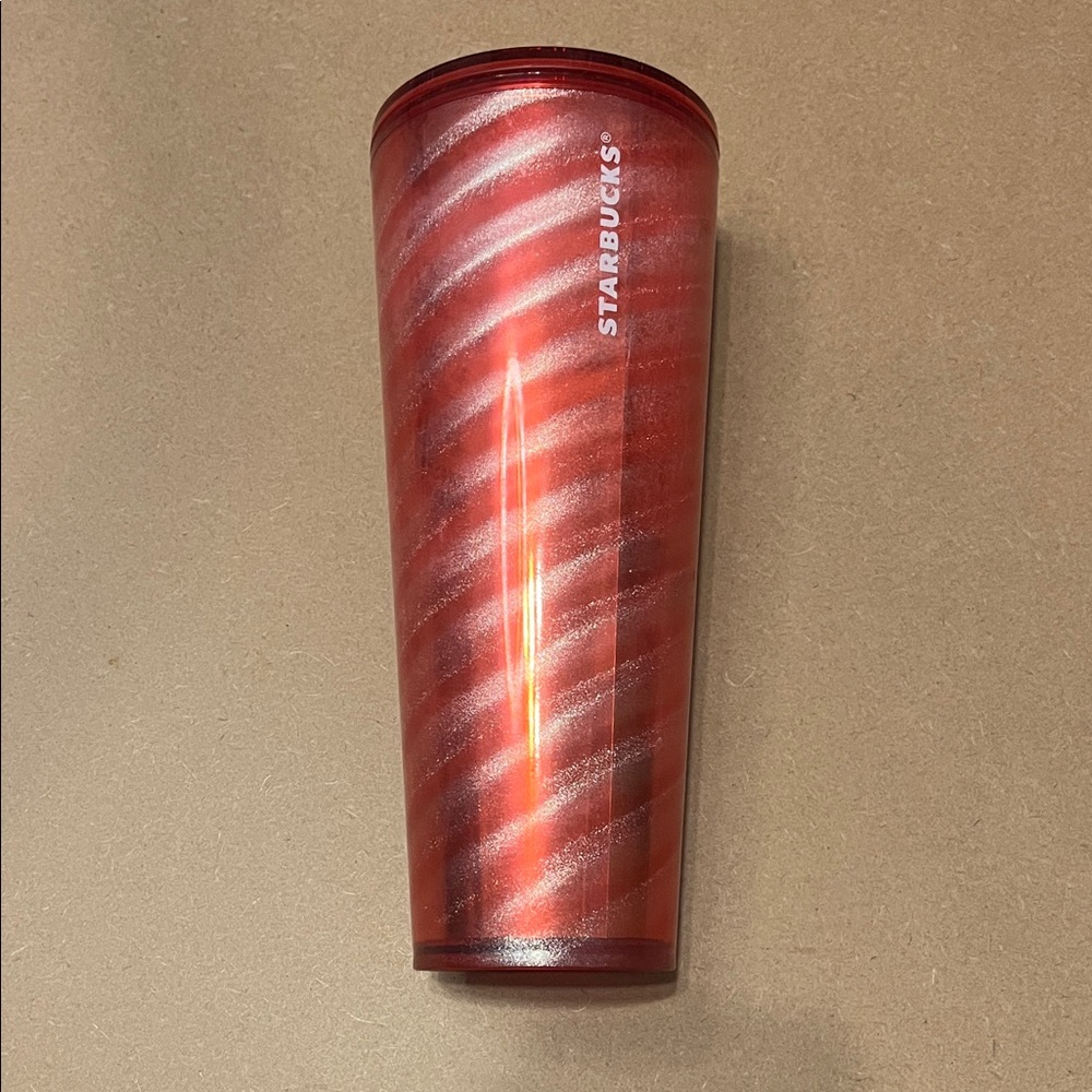 Starbucks Shimmering Red Holiday Cold Cup Tumbler – 24 oz